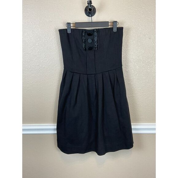 Hazel Womens Size L Black Dress Strapless Fit Flare Pockets Party Night Out R3 - Picture 3 of 12